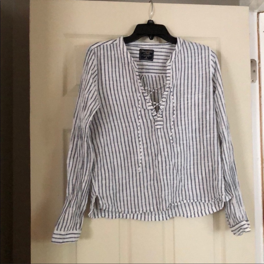 Abercrombie striped cotton blouse